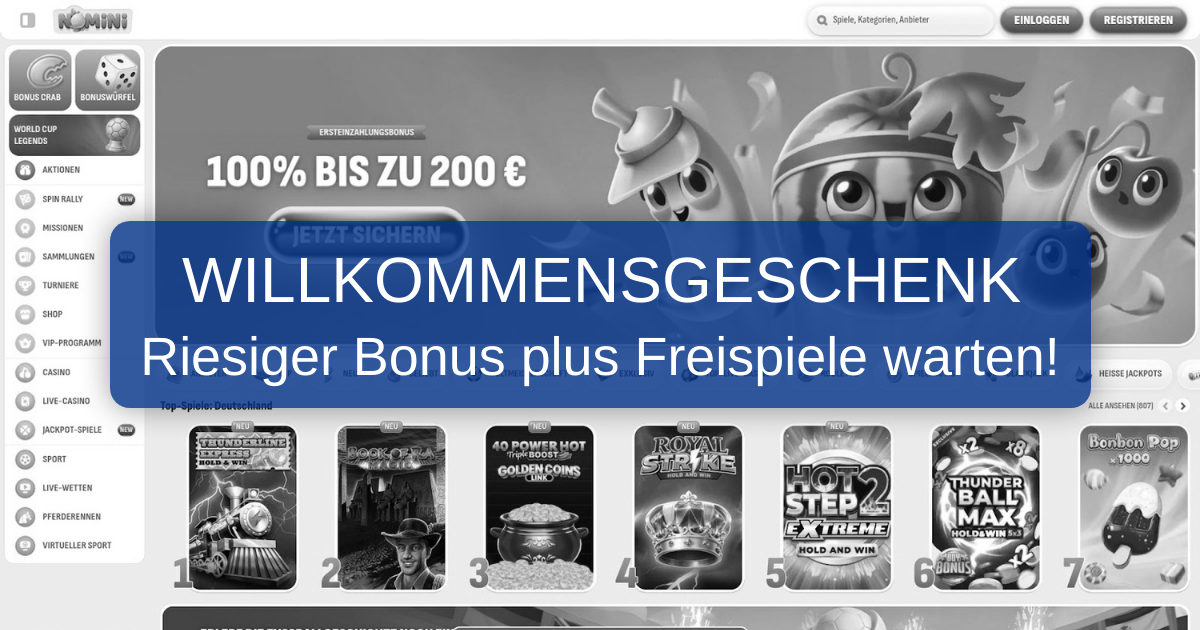 Spannende Spielerlebnisse bei Nomini Casino